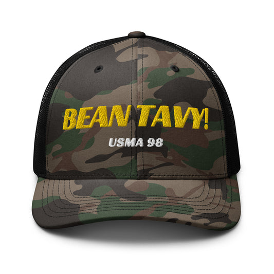 "BEAN TAVY! USMA 98" Racer Camouflage trucker hat