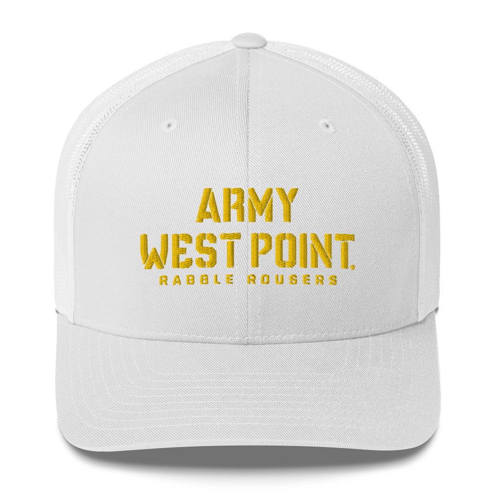 Army West Point Rabble Rousers Trucker Cap (Yellow Gold Thread)