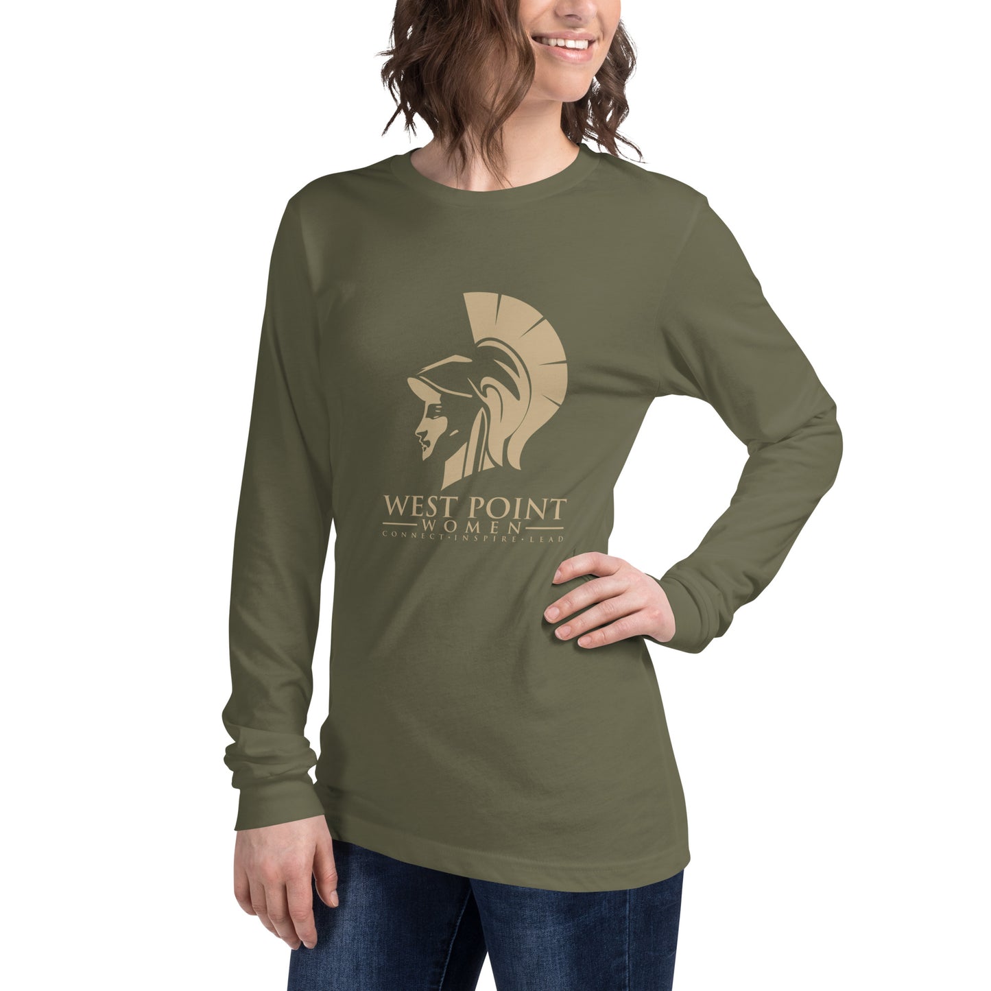 West Point Women Logo Unisex Long Sleeve Tee (Sand Colored Logo)