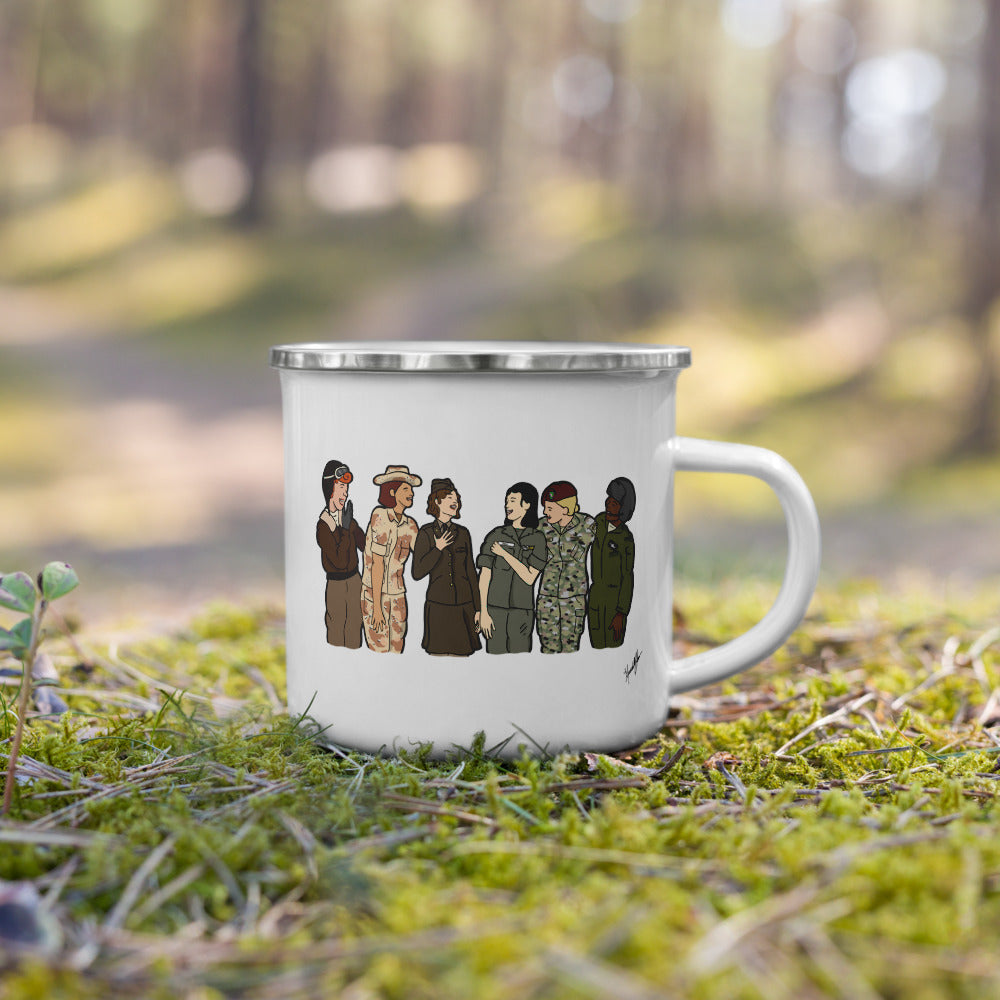 "Ode to the Trailblazers" Art by Hannah Lamb - Enamel Mug