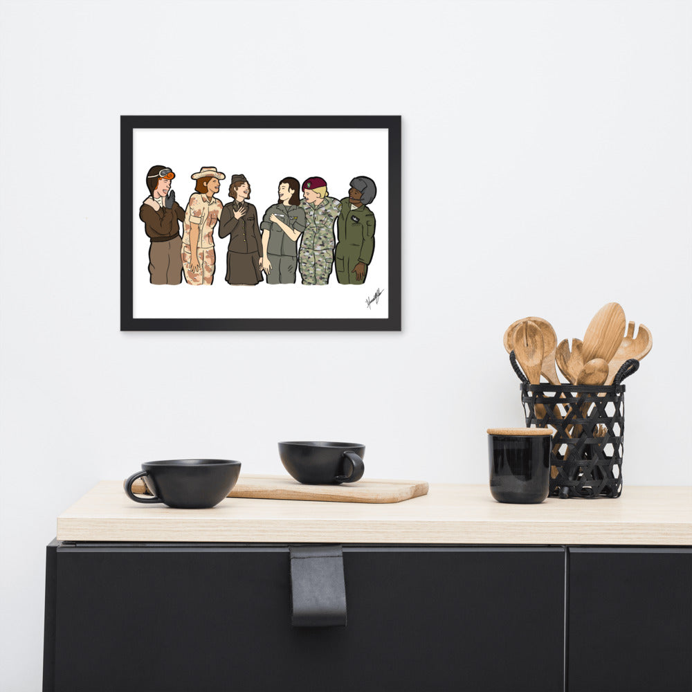 "Ode To The Trailblazers" Original art by Hannah Lamb - Framed Matte Paper Poster Reprint