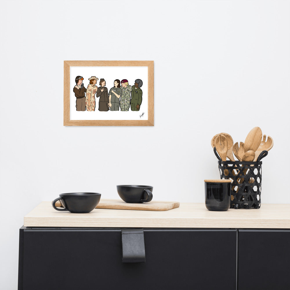 "Ode To The Trailblazers" Original art by Hannah Lamb - Framed Matte Paper Poster Reprint