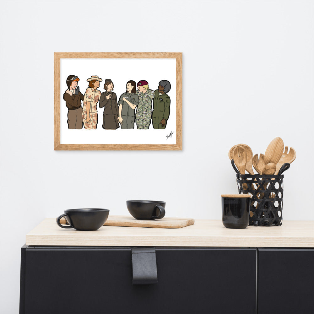"Ode To The Trailblazers" Original art by Hannah Lamb - Framed Matte Paper Poster Reprint