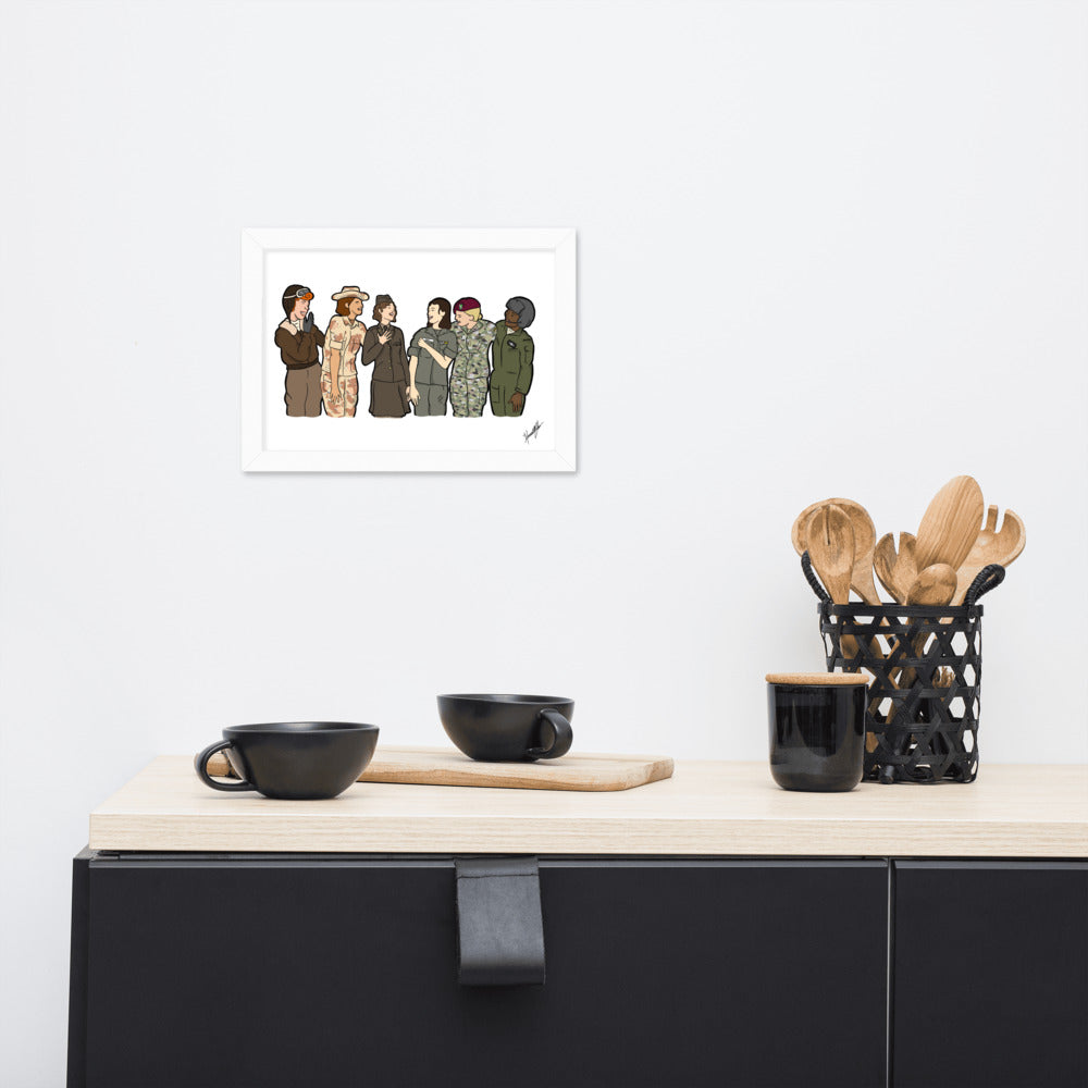 "Ode To The Trailblazers" Original art by Hannah Lamb - Framed Matte Paper Poster Reprint