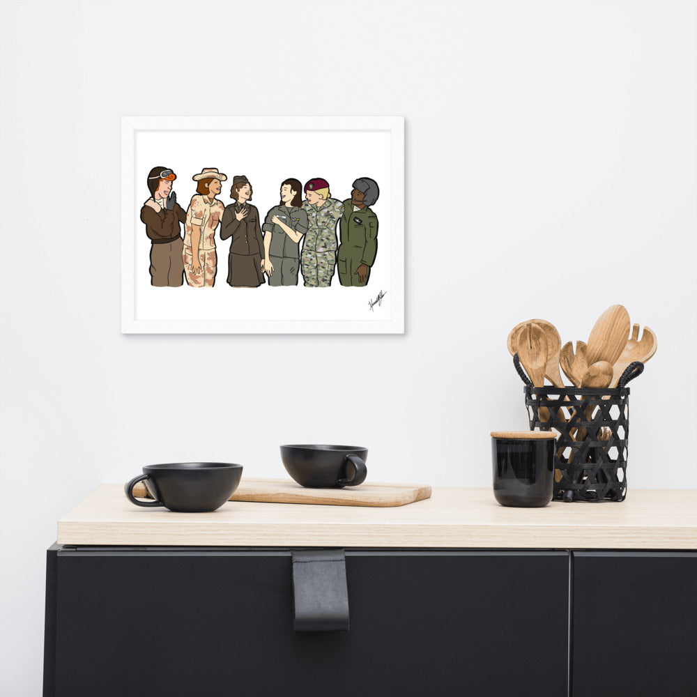 "Ode To The Trailblazers" Original art by Hannah Lamb - Framed Matte Paper Poster Reprint