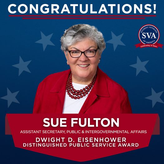 SVA Awards Sue Fulton '80 the President Dwight D. Eisenhower Distinguished Public Service Award