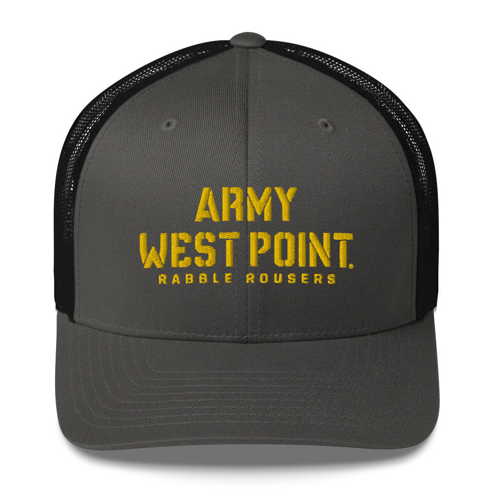 Army West Point Rabble Rousers Trucker Cap (Yellow Gold Thread)