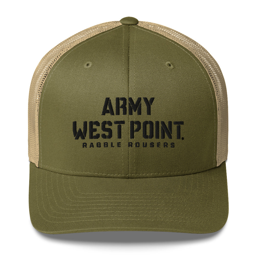 Army West Point Rabble Rousers Trucker Hat (Black Thread) – West Point ...